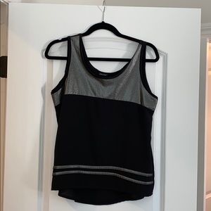 Chic and pop black tank blouse